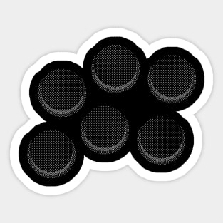 Arcade Button Layout Sticker